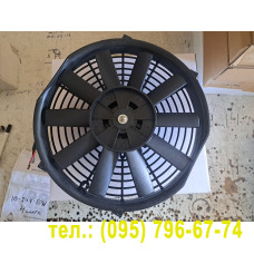 Вентилятор 10"(дюймів) 80Wt, 24V пряма лопасть, pull/тянучий 