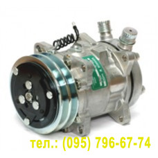 Компресор SD5S11 шкив A2 125 мм 12V вертікальний напрямок штуцерів.